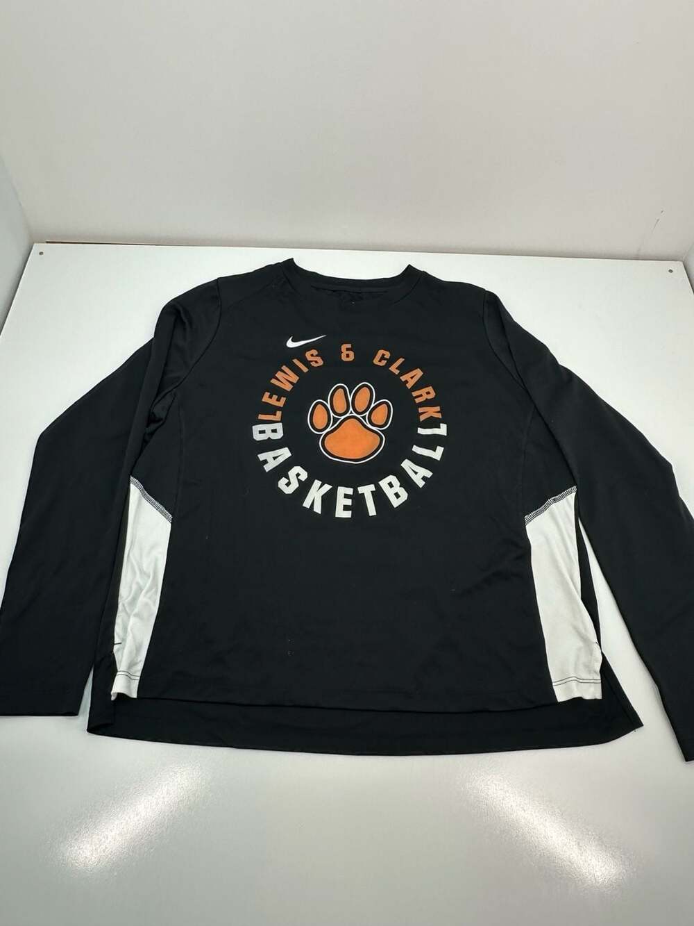 Nike Lewis & Clark Basketball Long Sleeve T-Shirt XL Black Dri-Fit